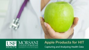 medical professional holding an apple