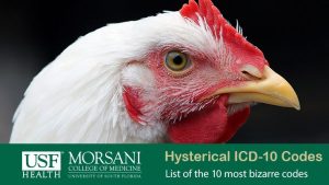 this chicken looks like he's about to peck you. that's an icd-10 code