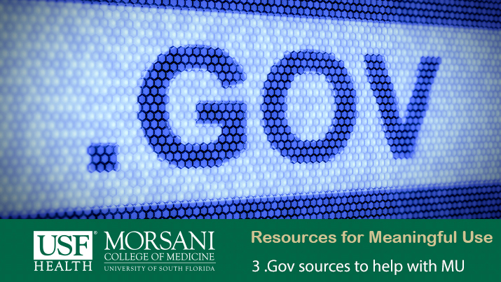 a screen that says DOT Gov on it because those websites have the best meaningful use resources