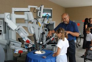 a doctor at usf with davinci robot