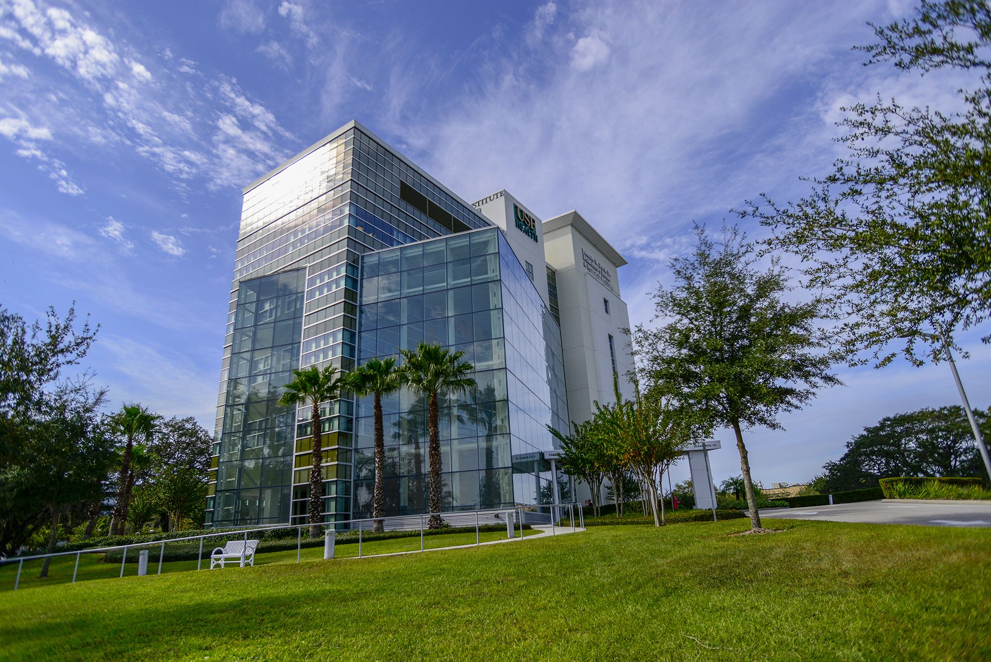 the exterior of the USF health building