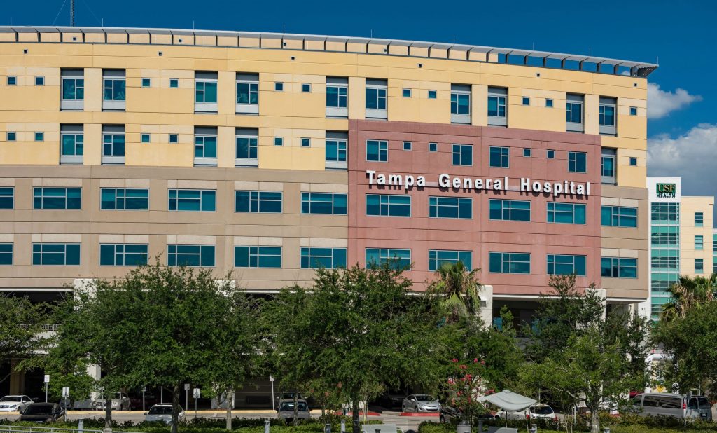 exterior of Tampa general hospital in the daytime